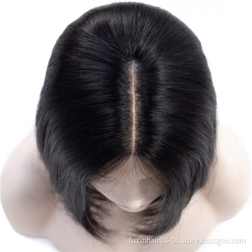 13X4X1 Lace Short Bob T Part Human Hair Closure Wig For Black Women Bleached Knots Pre Pluck U-Part 2X6 Bob Lace Front Wig